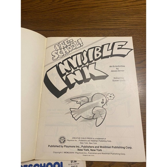 Vintage 1986 Creative Child Press Invisible Ink Activity Books Quiz Lot Of 3 NOS - Picture 9 of 12